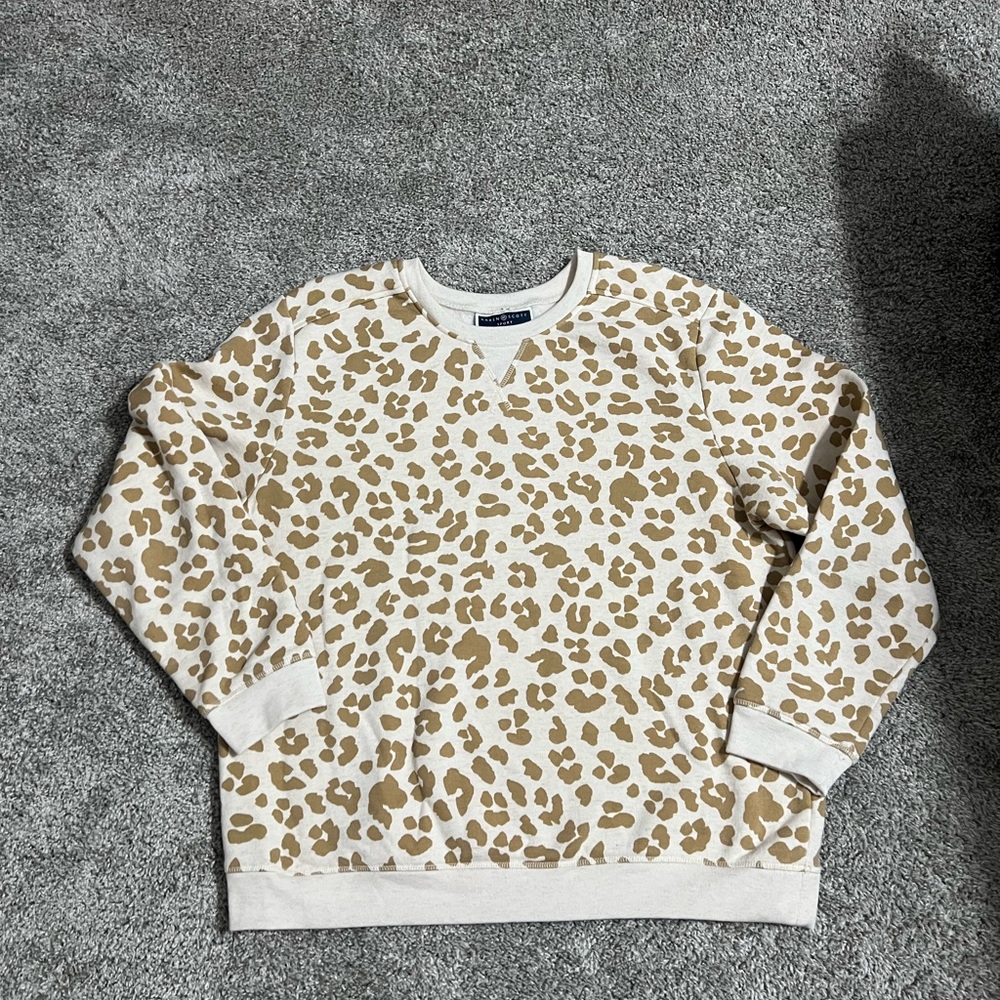 Karen Scott Leopard Print Sweatshirt